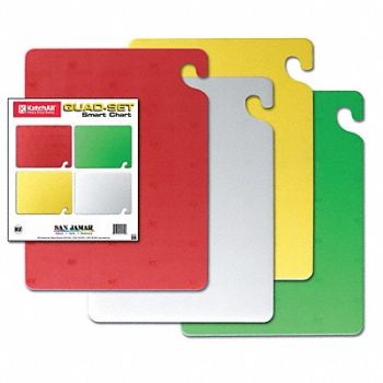 SAN JAMAR Cutting Board Set 12x18 PK4, 6AZU9
