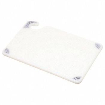 SAN JAMAR Cutting Board 6x9 White, 6AZY6
