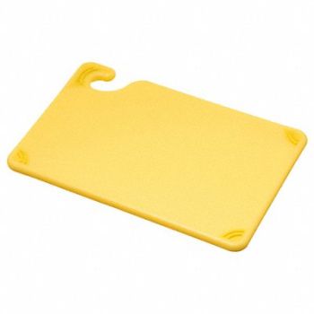 SAN JAMAR Cutting Board 6x9 Yellow, 6AZY7