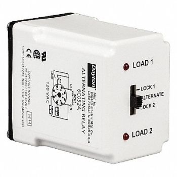 DAYTON Alternating Relay 120VAC DPDTCross-Wired, 6C052