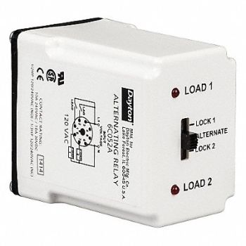 DAYTON Alternating Relay 240VAC DPDTCross-Wired, 6C053