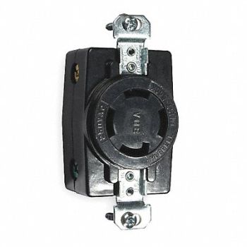 HUBBELL Lck Recept 30 A Blk Nylon NoNEMA 1Gng, 6C550