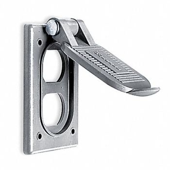 HUBBELL WIRING DEVICE-KELLEMS Weatherproof Cover Thermoplastic Gray, 6C594