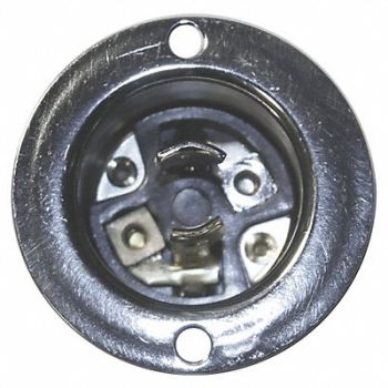 HUBBELL Mdg Flg LckInl 15 A Black ML-1P SS, 6C616