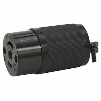 HUBBELL Mdgt LckCon Strt 15 A Black Nyl ML-2R, 6C625