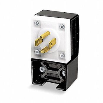 HUBBELL Agl Strt Plug Blk Wht 20 A Stnd 14-20P, 6C631
