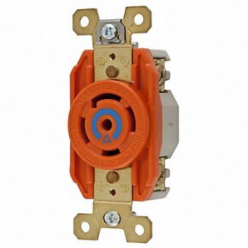 HUBBELL Lck Recept 30 A Org Nylon L21-30R 1Gng, 6C651