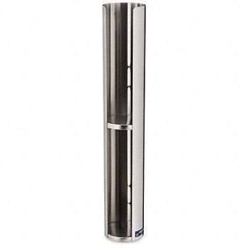 GRAINGER APPROVED Lid Dispenser 24in H Silver, 6CAG9