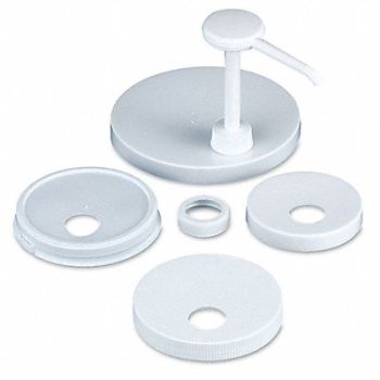 SAN JAMAR Condiment Pump 2x8x10White, 6CAH7