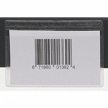 SUPERSCAN Label Holder Clear Matte Slide-In PK50, 6CDJ4