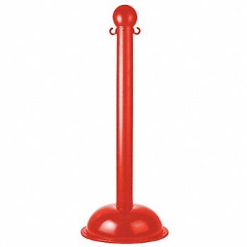 MR. CHAIN E1219 Heavy Duty Stanchion 41 in H Red PK4, 6CDT0