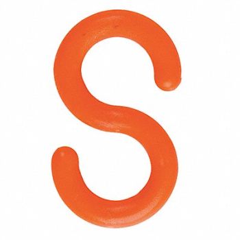 MR. CHAIN E1241 S-Hook 3 in Orange Acetal PK10, 6CDU4