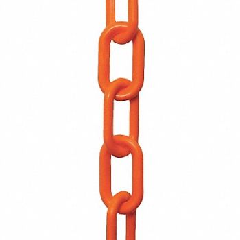 MR. CHAIN E1223 Plastic Chain 3 In x 100 ft Orange, 6CDV6