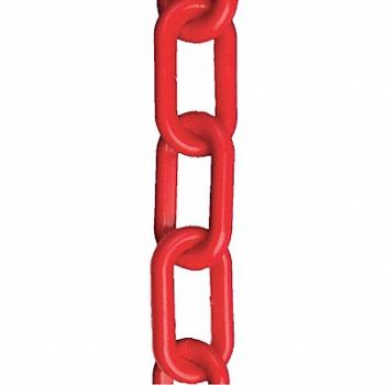 MR. CHAIN E1223 Plastic Chain 3 In x 100 ft Red, 6CDV5