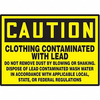 ACCUFORM Safety Label 3.5in x 5in Vinyl PK5, 6CGK3