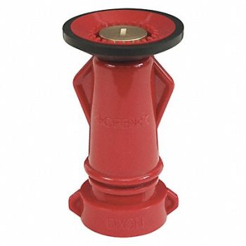 DIXON VALVE COUPLING Fire Hose Nozzle 3/4 in Red Bumper, 6CLV9