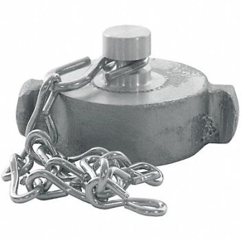 DIXON VALVE COUPLING Hydrant Cap Brass Rocker Lug w/Chain NH, 6CLW7