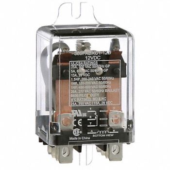 SCHNEIDER H8161 Enclosed Power Relay 8 Pin 12VDC DPDT, 6CUZ3