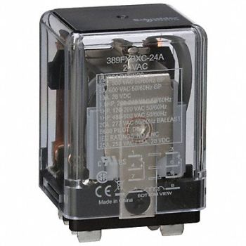 SCHNEIDER H8161 Enclosed Power Relay 8 Pin 24VAC DPDT, 6CUZ5