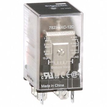 SCHNEIDER H8016 Gen Purpose Relay 8 Pin Square 12VDC, 6CWA0
