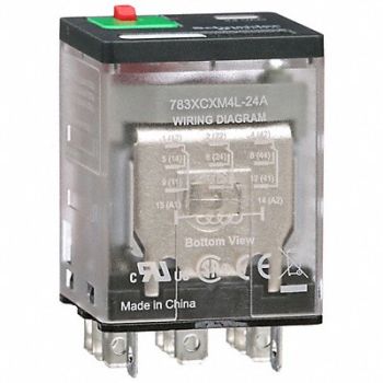 SCHNEIDER H8027 Gen Purpose Relay 11 Pin Square 24VAC, 6CWH7