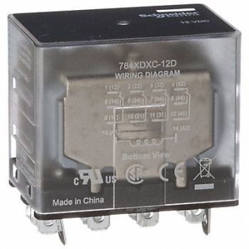 SCHNEIDER H8037 Gen Purpose Relay 14 Pin Square 12VDC, 6CWJ0