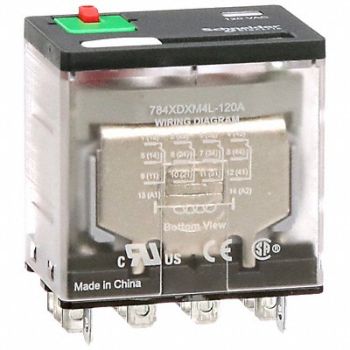 SCHNEIDER H8036 Gen Purpose Relay 14 Pin Square 120VAC, 6CWJ9