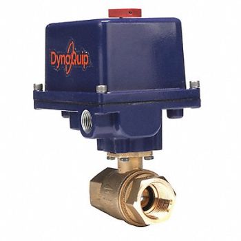 DYNAQUIP CONTROLS Electronic Ball Valve Brass 1 In., 6CX18