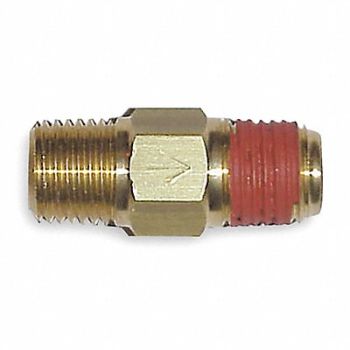 CONTROL DEVICES Check Valve 1/4 (M)NPT Inlet 1-1/3 L, 6D914