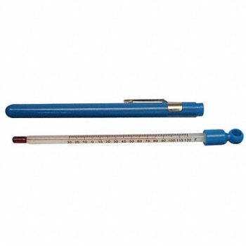 GRAINGER APPROVED Glass Pocket Thermometer -30 to 120F, 6DKC9
