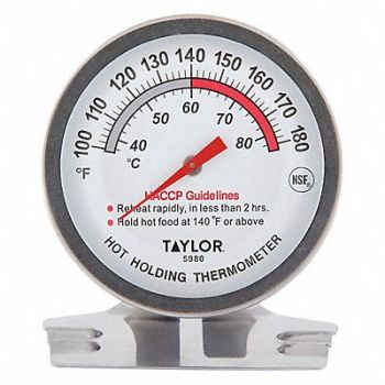 TAYLOR Food Srvc Thrmomtr Oven 100 to 180 F, 6DKE1