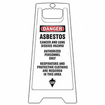 TOUGH GUY Floor Sign Red Polypropylene 24 in H, 6DMG2