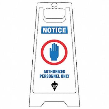 TOUGH GUY Floor Sign Blue Polypropylene 24 in H, 6DMG4