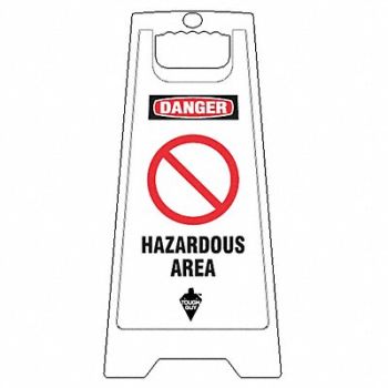 TOUGH GUY Floor Sign Red Polypropylene 24 in H, 6DMH3