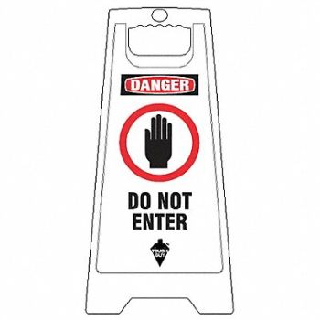 TOUGH GUY Floor Sign Red Polypropylene 24 in H, 6DMH4