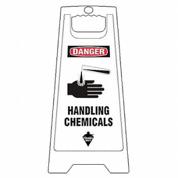 TOUGH GUY Floor Sign Red Polypropylene 24 in H, 6DMH5
