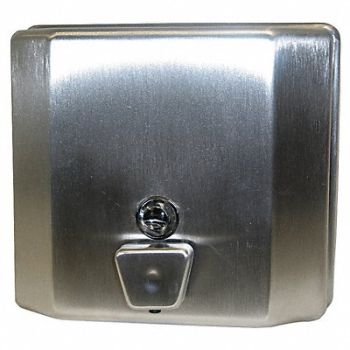TOUGH GUY Soap and Lotion Dispenser 47 oz Silver, 6DMY0