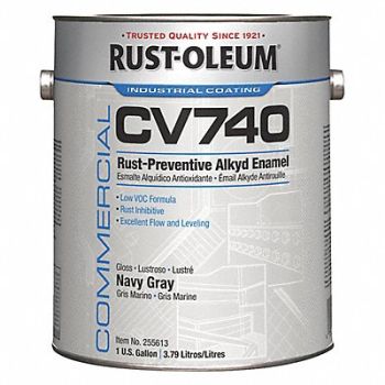 RUST-OLEUM H7178 1 GAL 100 VOC DTM Alkyd Navy Gray, 6DNW8