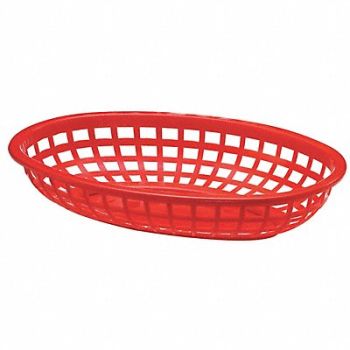 TABLECRAFT PRODUCTS COMPANY Classic Basket Oval Red PK36, 6DVN5