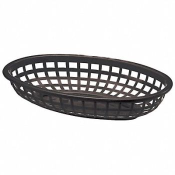 TABLECRAFT PRODUCTS COMPANY Classic Basket Oval Black PK36, 6DVN6
