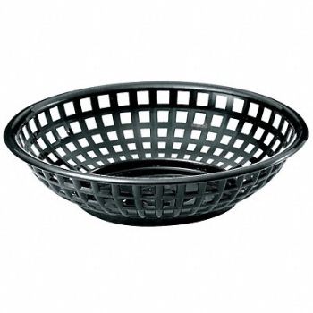 TABLECRAFT PRODUCTS COMPANY Basket Round Black PK36, 6DVN8