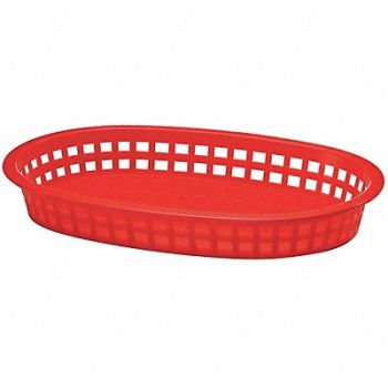 TABLECRAFT PRODUCTS COMPANY Platter Basket Oval Red PK36, 6DVN9