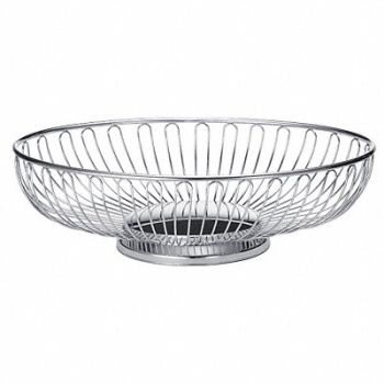 TABLECRAFT PRODUCTS COMPANY Chalet Basket Oval Chrome, 6DVP7