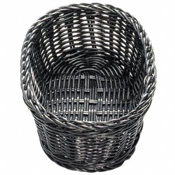 TABLECRAFT PRODUCTS COMPANY Ridal Basket Oval Black PK12, 6DVR2