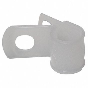 GRAINGER APPROVED Cable Clamp Fixed Dia Screw Naturl PK100, 6EEE9