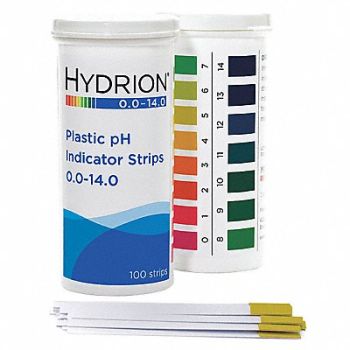 MICRO ESSENTIAL pH Strips Hydrion Spectral 0-14 PK100, 6EGF0
