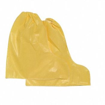 LAKELAND Boot Covers Hazard Liquid Yellow PK25, 6EHH9