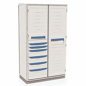 METRO SpplyCab Taupe Plymr 23.4 x72.5 x41.3, 6EJJ9