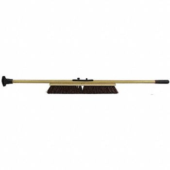 TOUGH GUY Push Broom 60 in Handle L 24 in Face, 6ENP6