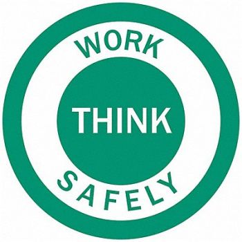 BRADY Hard Hat Emblem Label English PK4, 6EW65